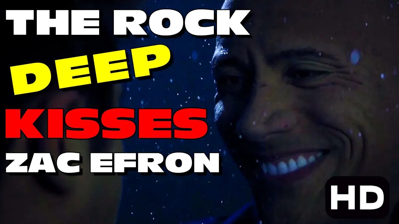 The Rock Deep Kissing Zac Efron | Baywatch | Clip