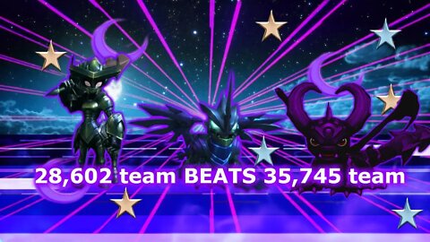 Night element Team beats a much more powerful team in PvP!