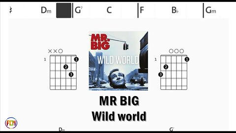 MR BIG Wild world - (Chords & Lyrics like a Karaoke) HD