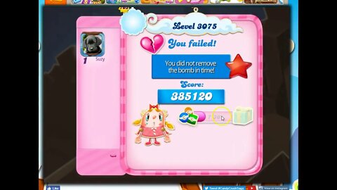 Candy Crush Level 3075 Talkthrough, 20 Moves 0 Boosters
