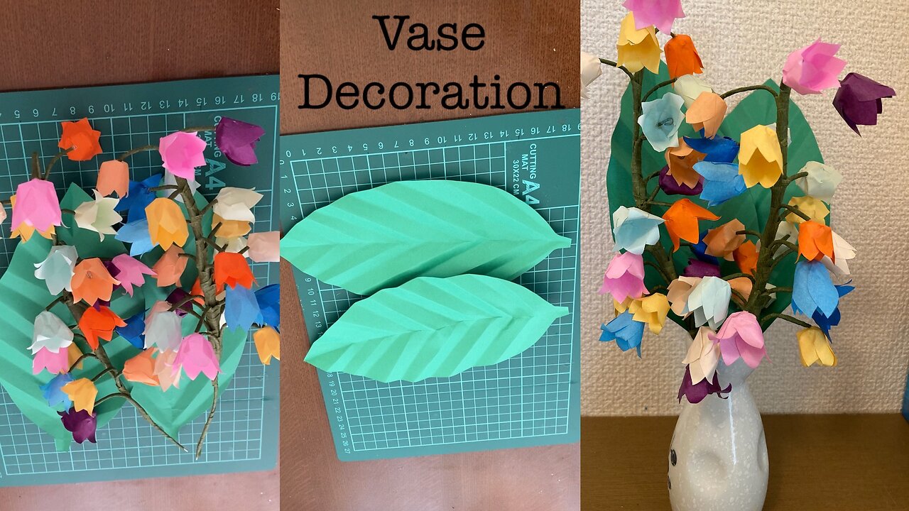 Paper flowers vases decorations ideas