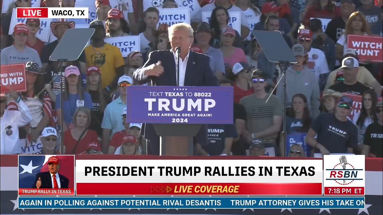 LIVE: Donald Trump Holding Rally in Waco, TX...