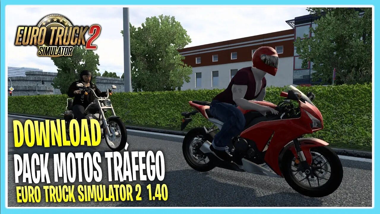 PACK DE MOTOS NO TRÁFEGO PARA EURO TRUCK SIMULATOR 2 1.40