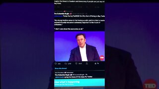 Elon Musk Today During Ted2022 On Why He Is Offering to Buy Twitter. #shorts