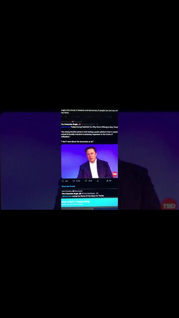 Elon Musk Today During Ted2022 On Why He Is Offering to Buy Twitter. #shorts