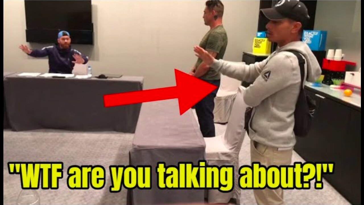 Diego Sanchez coach Joshua Fabia CRASHES UFC fighter meeting
