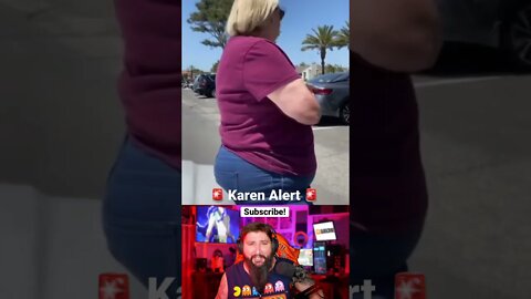 Thicc Karen blocks parking spot