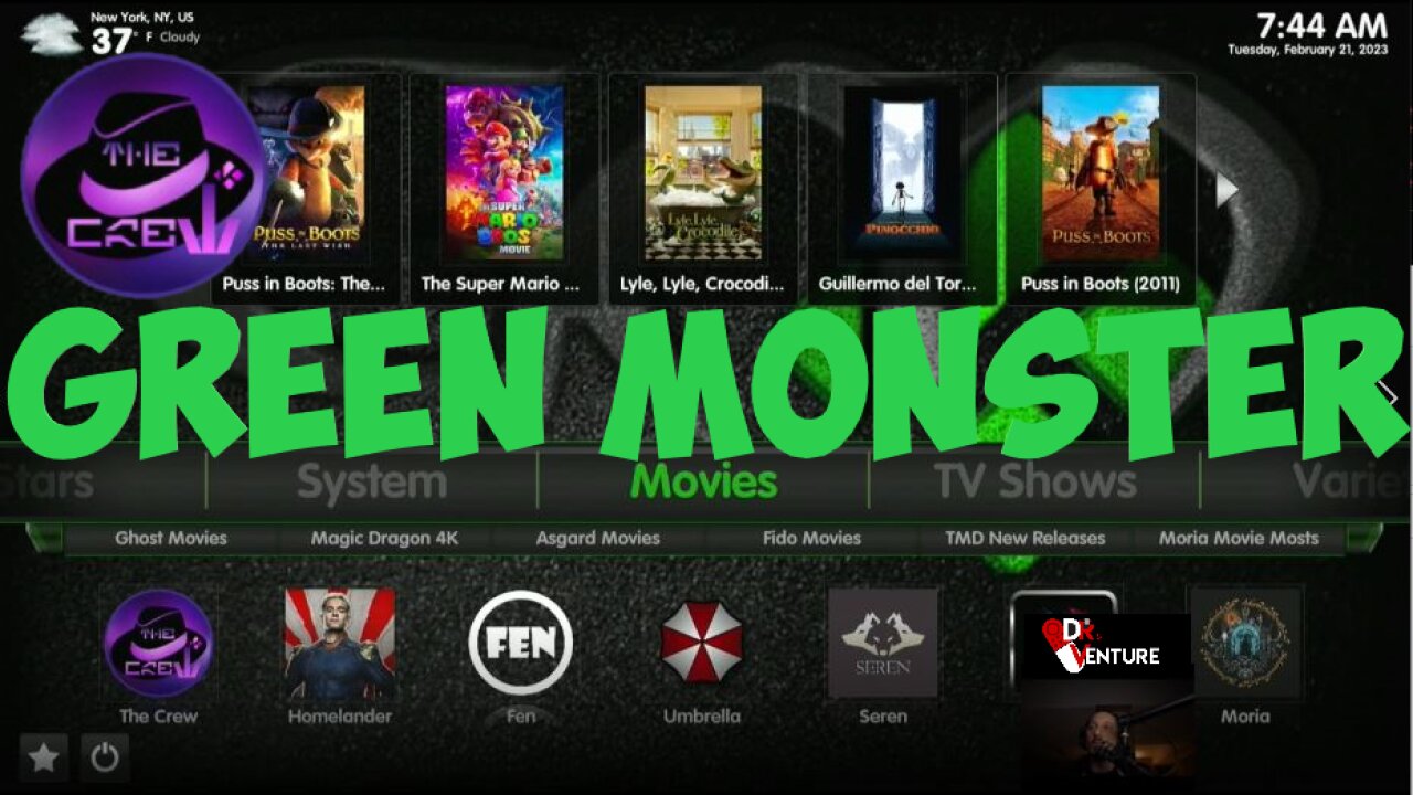 Kodi Builds - Green Monster - Crew Repo