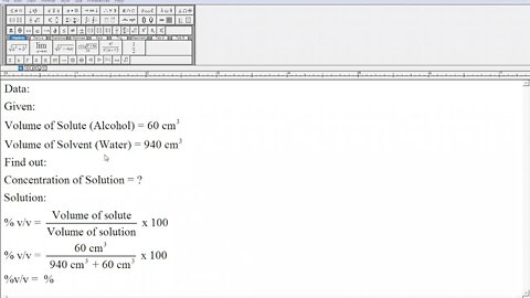 Class 9th Chem Numericals Percentage