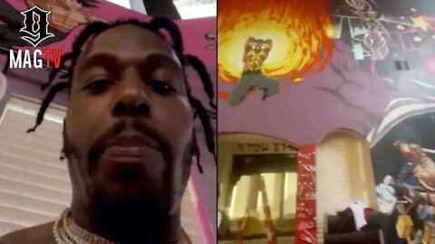 Sauce Walka Shows Off The Crazy Artwork Painted On His Living Room Walls! 👨🏾‍🎨