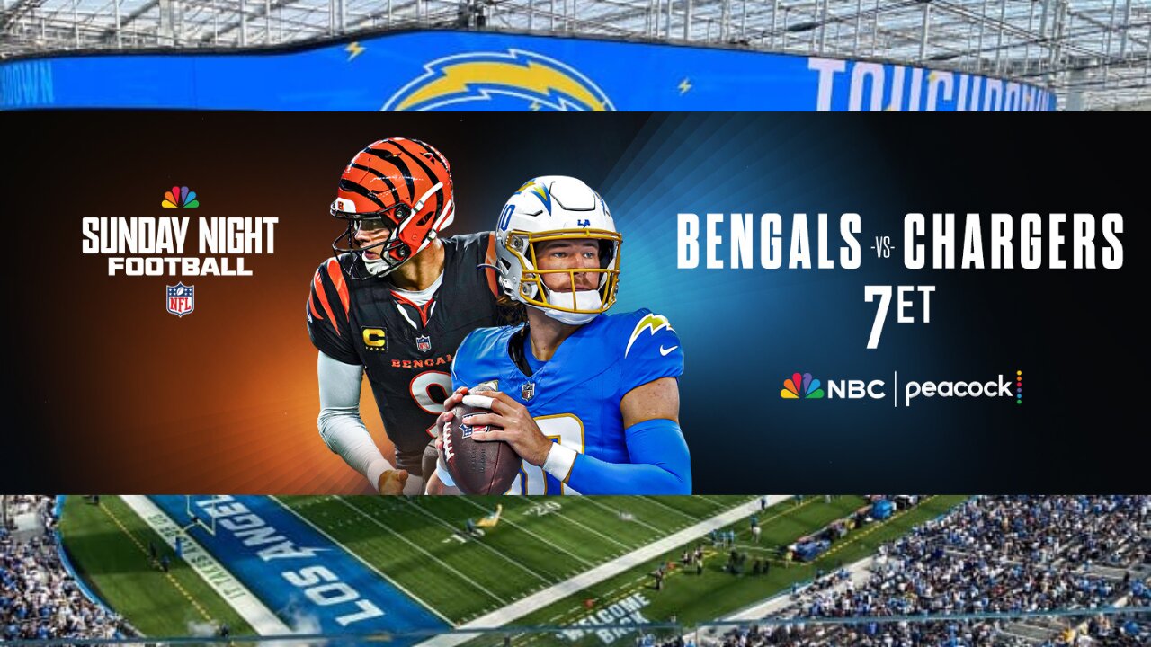 Dinner Sunday Night Football Bengals Chargers LIVE REACTION COMMENTARY snf nfl