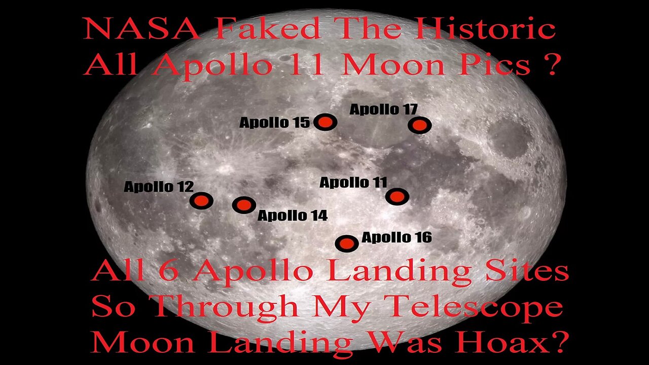 All 6 Apollo Landing Sites Through My Telescope Moon Landing Was A Hoax U.S.A.