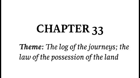 Numbers Chapter 33 (Bible Study)