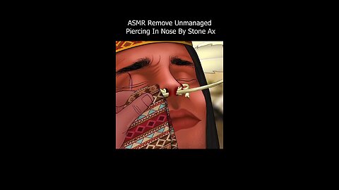 ASMR VIDEOS removing nose piercing with the help of stone