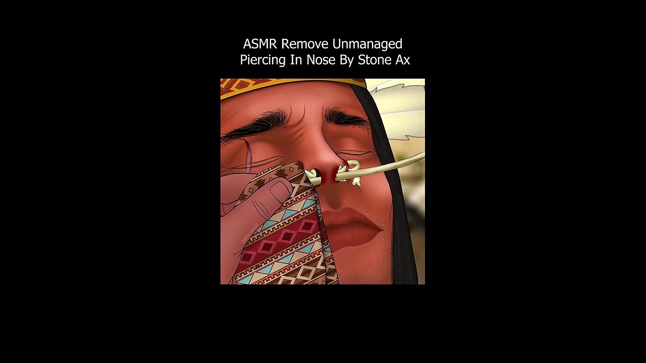 ASMR VIDEOS removing nose piercing with the help of stone