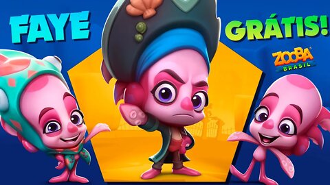 CONSIGA A FAYE GRÁTIS JUNTO COM A SKIN CAPITÃ ZOOBA: Jogo de Batalha Animal