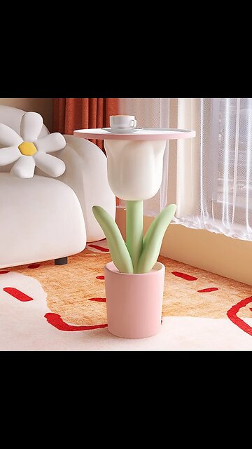 Nordic Style Sofa Side Small Coffee Table 30cm Tulip Shape