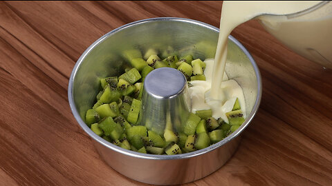 Super Creamy and Delicious Kiwi Dessert! Simple and Super Quick to Make