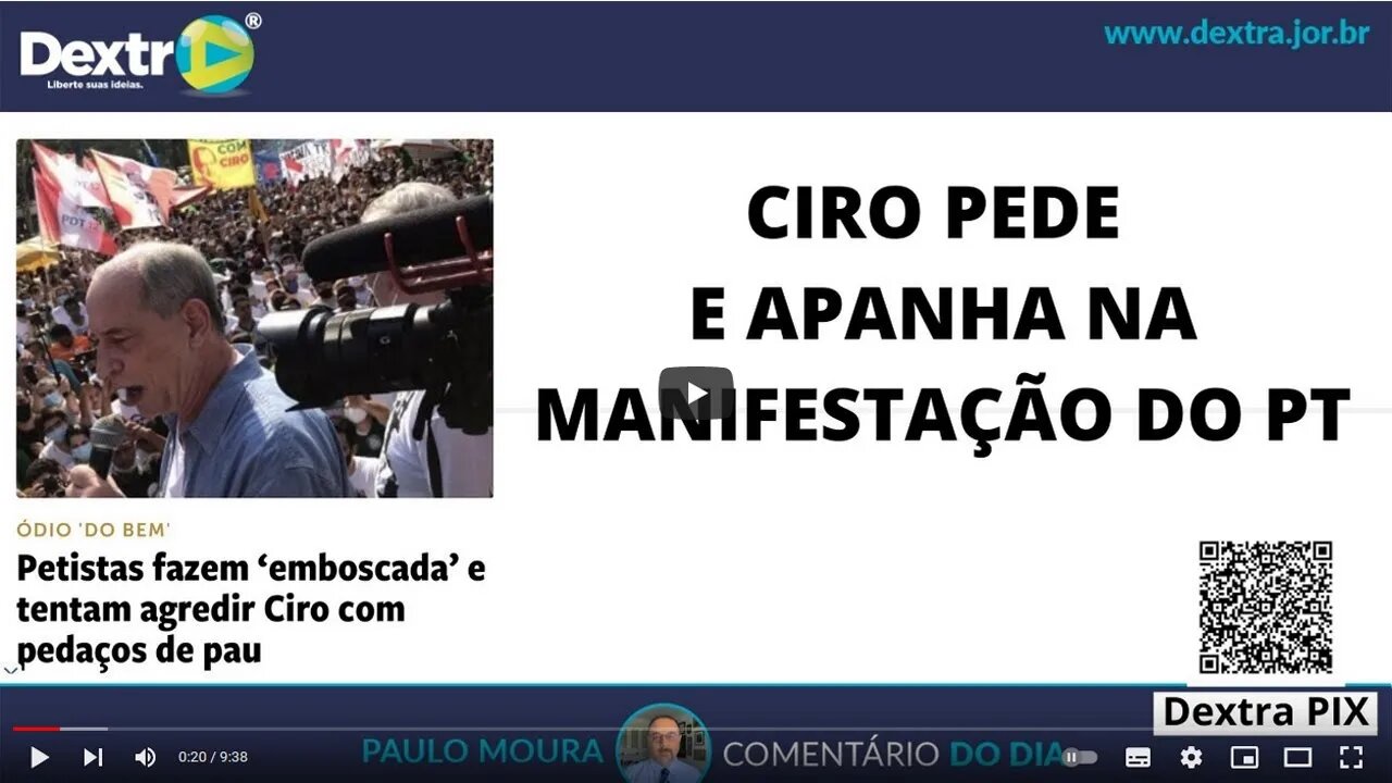 CIRO PEDE E APANHA NA MANIFESTAÇÃO DO PT