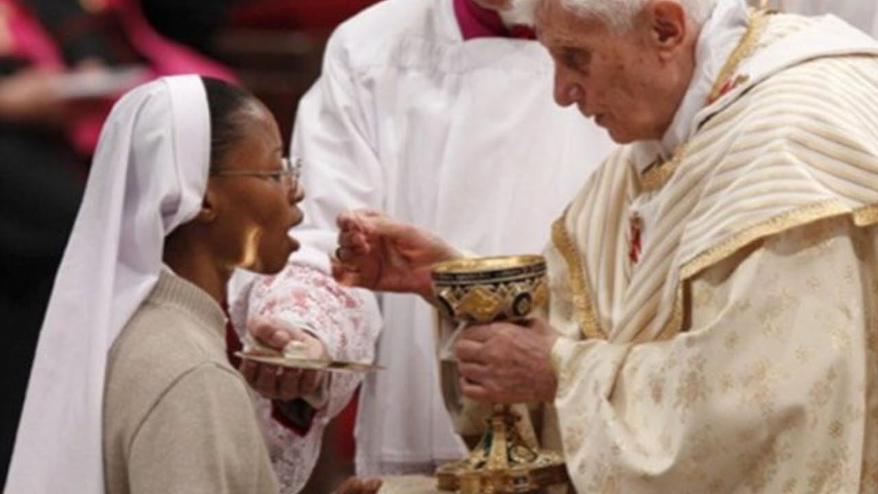 Faithful Denied Communion on Tongue at Pope Benedict's Funeral