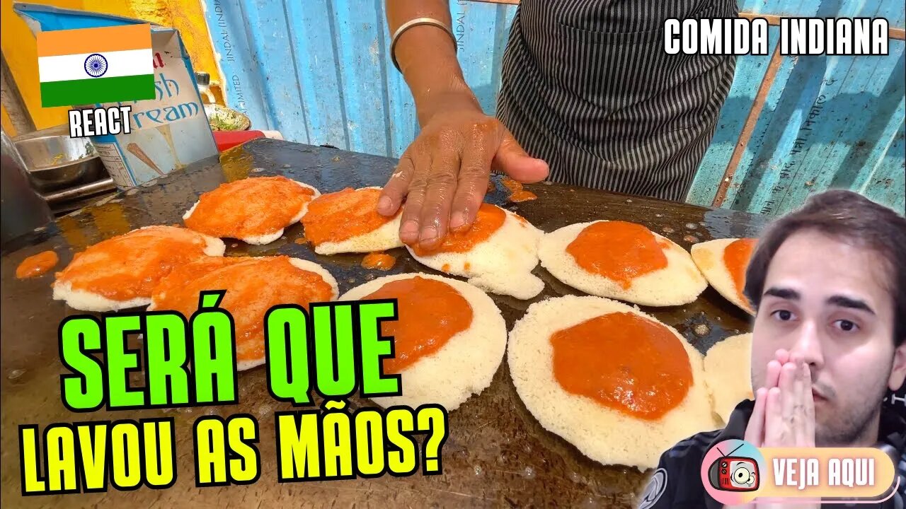 É uma PIZZA ou uma PANQUECA? Reagindo a Comidas de Rua pelo Mundo: ÍNDIA | Veja Aqui Reacts