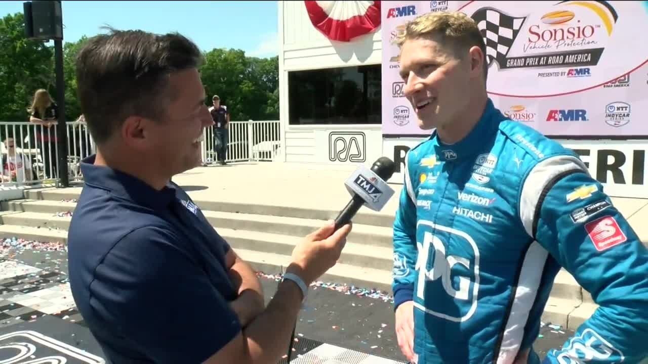 Newgarden wins at Road America, earns $1 million prize