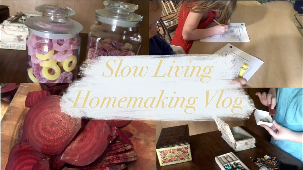 Join me for a restful Vlog!💕 Learning to embrace Slow living…Fermenting, homeschool, organization,