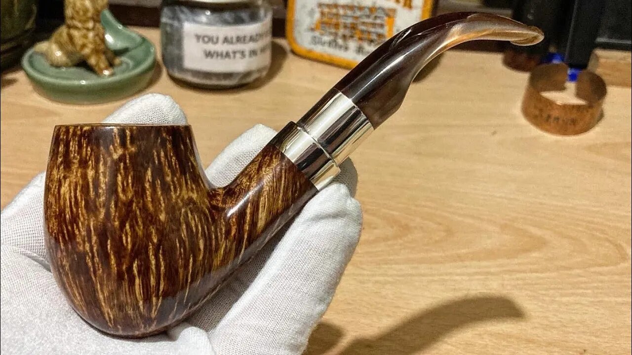 LCS Briars pipe 624 full bent silver spigot 4 Star