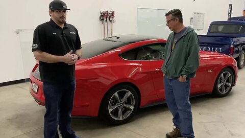 Tulsa Auto Wraps | White Glove Auto | Mustang Roof Wrap