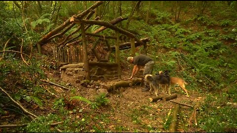 EXISTING THE BRAND AND BUILDING OF A STONE HOUSE - shelter to prepare for winter 3 days part 1