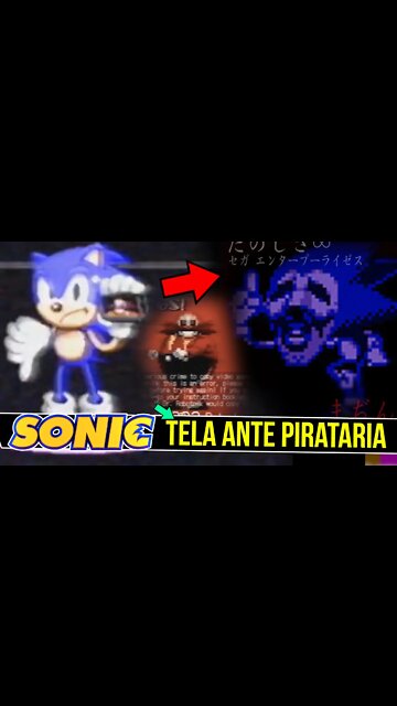 ASSUSTADORAS TELAS AntiPIRATARIA do SONIC #shorts