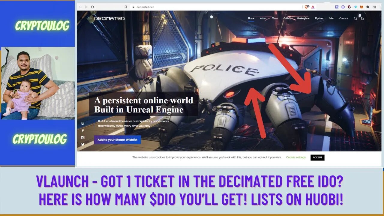 Vlaunch - Got 1 Ticket In The Decimated Free IDO? Here Is How Many $DIO You’ll Get! Lists On Huobi!