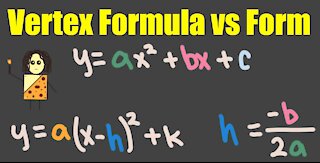 Vertex Formula vs Vertex Form