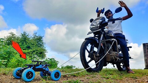 इसने तो कमाल कर दिया - Trying to Pull Bike With RC Toy - Shocking Result