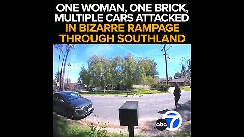 Multiple cameras catch woman keying several cars that quickly escalates to throwing bricks.