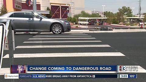 New pedestrian lights on Boulder Highway