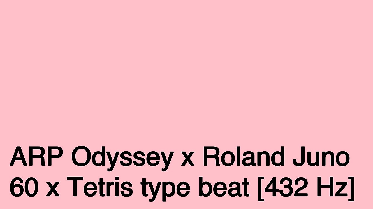 ARP Odyssey x Roland Juno 60 x Tetris type beat