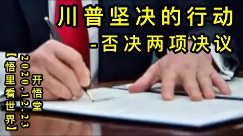 川普坚决的行动-否决两项决议等【悟里看世界】KWT613 201223-06 cpjjdxd