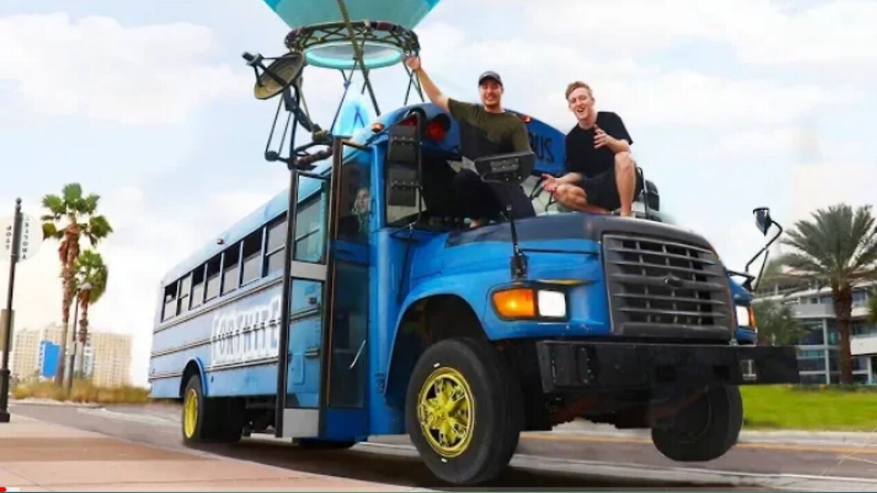 Surprising TFue With A Fortnite Bottle Bus In Real Life