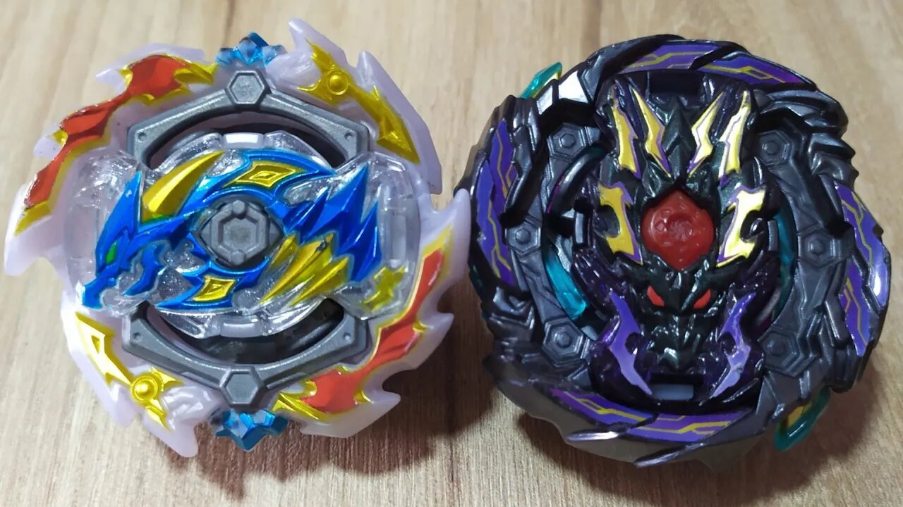 ACE DRAGON .St.Ch 斬 vs DREAD BAHAMUT .7W.Om 幻 - Batalha Beyblade Burst