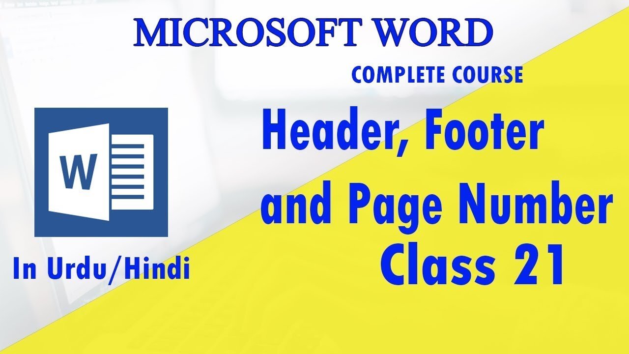 How to Add Headers, Footers, and Page Numbers in Microsoft Word tutorial -class 21 | Technical Buddy