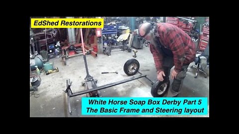 EdShed's White Horse Soap Box Derby Car Part 5 the Rear Axle and Basic Layout plus the Steering Plan