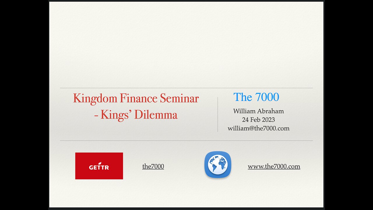 Kingdom Finance Friday Session - The Kings' Dilemma - 24 Feb 2023