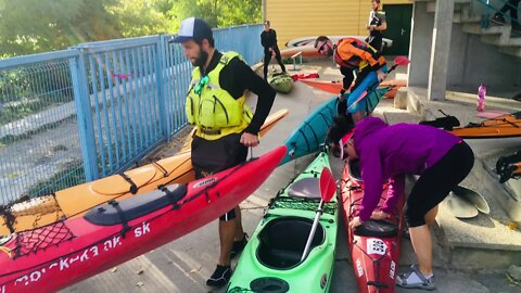 Paddling up to Devín Quarry 11. October 2019