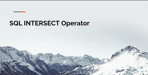 SQL INTERSECT Operator Tutorial