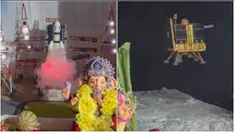 Ganesh Chaturthi Pandal show Chandrayaan 3 take off and landing , must watch