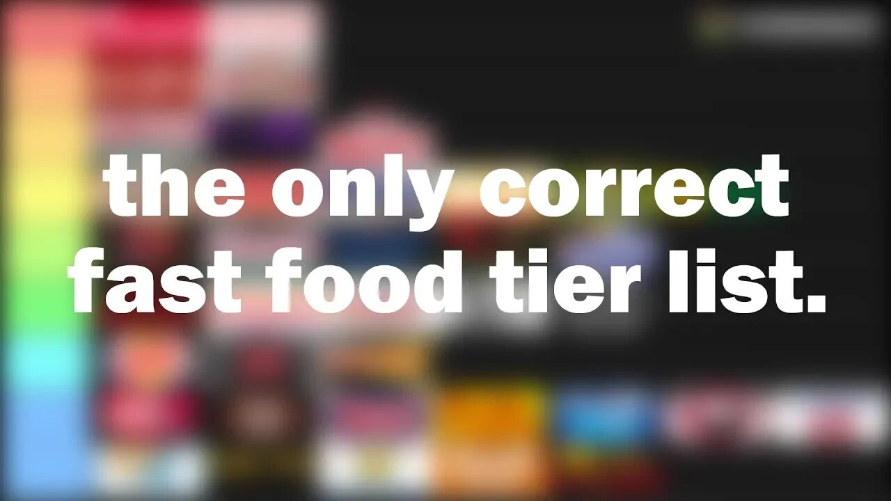 The Only Correct Fast Food Tier List (iDubbbz Challenge)