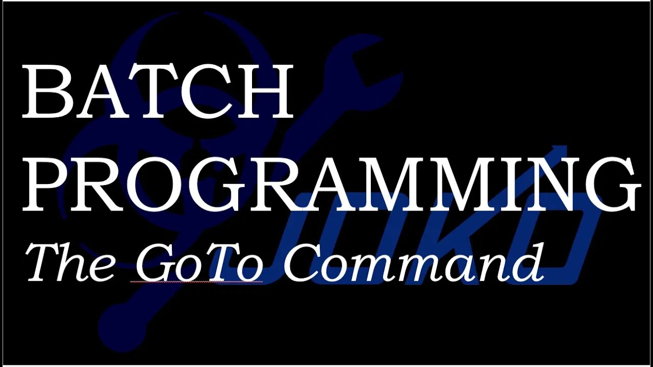 How to use the GOTO command in Batch Files (Video 4) |JOKO ENGINEERING|