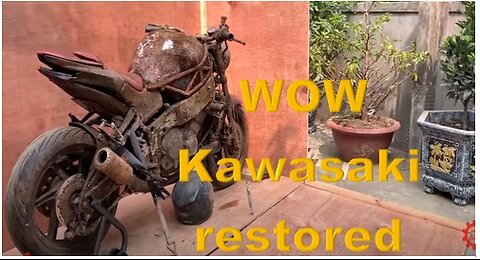 KAWASAKI Motorcycle Racing | Restored | Repair a badly damaged Motorcycle