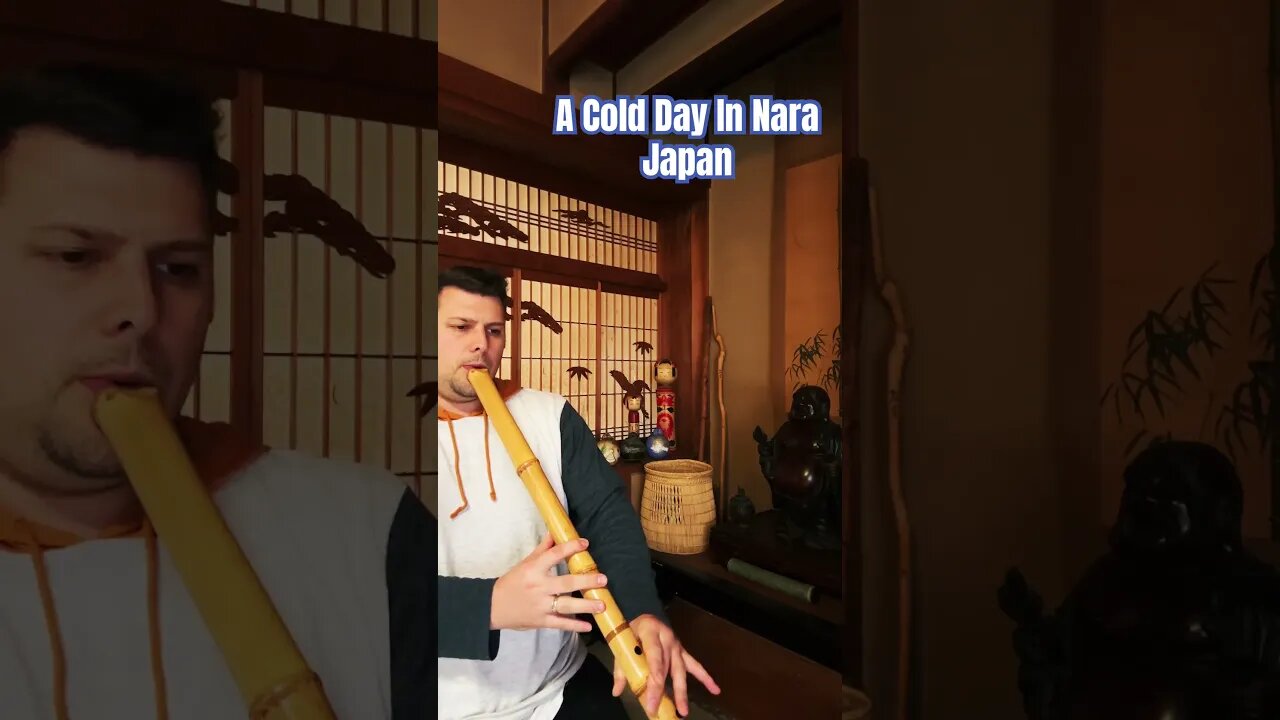 It’s a cold day in #nippon #shakuhachi #lessons #komuso #nara